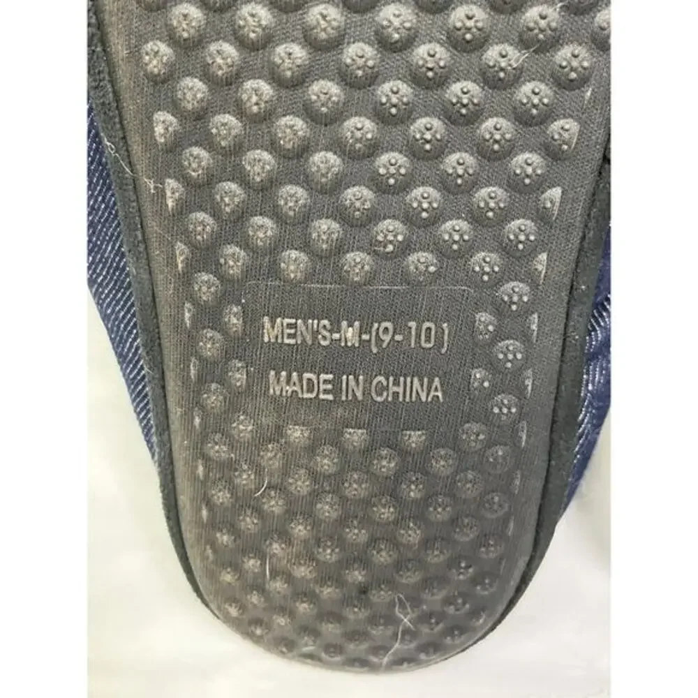 True‎ Religion Mens Size M 9-10 Black Blue Slip On Slippers Original Buddah